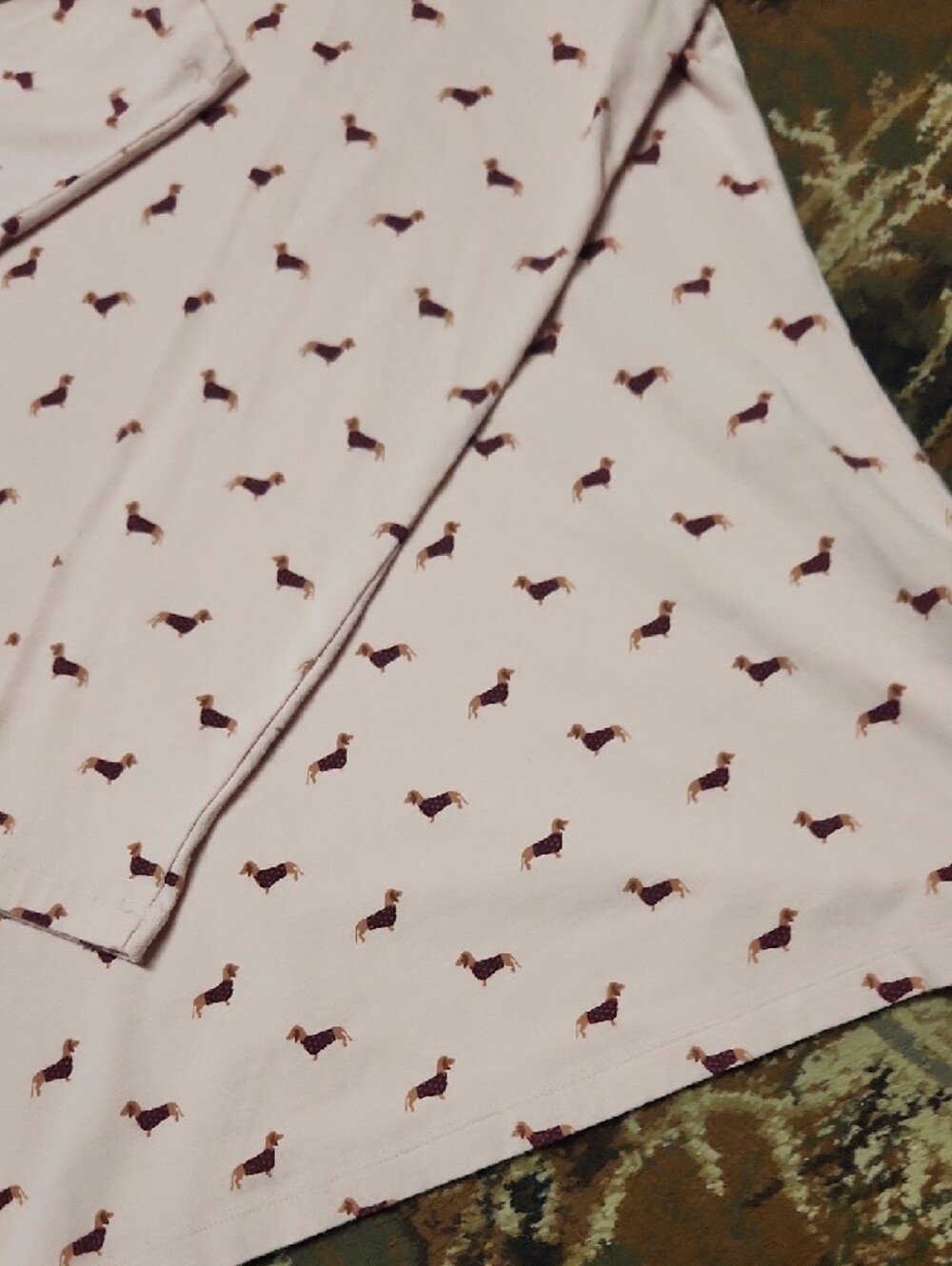 Lands' End Light Pink Turtleneck with Dachshund Print - Picture 5 of 9